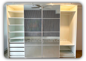 IKEA PAX wardrobe installation in a Toronto bedroom